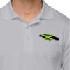imagePerformance Golf Tees Jamaica Flag Map Embroidery Polyester Short Sleeves Polo Shirts for Men Black X Large