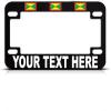 imageSpeedy Pros Custom Text Personlized Grenada Country Flag Metal Bike License Plate Frame Motorcycle Tag Holder  Black 4 Holes
