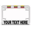 imageSpeedy Pros Custom Text Personlized Venezuela2 Country Flag Metal Bike License Plate Frame Motorcycle Tag Holder  Chrome 4 Holes