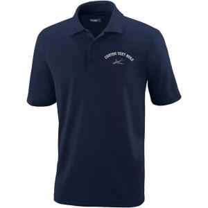 imageCustom Text Embroidered KC135 Stratotanker Plane Mens Adult ButtonEnd Spread Short Sleeve Polyester Proformance Polo Shirt Golf Shirt  Navy Large