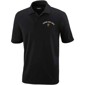 imageCustom Text Embroidered Physical Therapy Occupation 1 Mens Adult ButtonEnd Spread Short Sleeve Polyester Proformance Polo Shirt Golf Shirt  Black Large