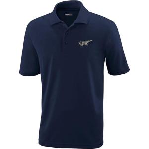 imageF14 Tomcat Embroidery Design Adult ButtonEnd Spread Short Sleeve Unisex Polyester Performance Polo Shirt Golf Shirt  Navy X Large