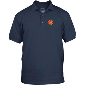 imageFd Fire Department Firefighter Embroidery Embroidered Unisex Golf Polo Shirt Navy XLarge