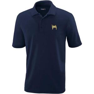 imageSpeedy Pros Polo Performance Shirt Pug Dog A Embroidery Design Polyester Golf Shirt for Men Navy X Large Design Only