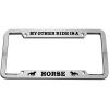 imageMy Other Ride is A Horse Style 2 Zinc Metal License Plate Frame Car Auto Tag Holder  Chrome 4 Holes