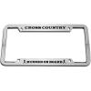 imageSpeedy Pros Cross Country Runner On Board Zinc Metal License Plate Frame Car Auto Tag Holder Chrome 4 Holes
