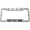 imageSpeedy Pros Custom Text Personlized Sport Sailing Boat Nautical Anchor Zinc Metal License Plate Frame Car Auto Tag Holder  Chrome 4 Holes
