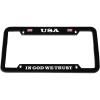 imageSpeedy Pros USA in God We Trust Zinc Metal License Plate Frame Car Auto Tag Holder Black 4 Holes