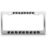 imageMetal License Plate Frame Dog Paw Prints Pets Car Accessories Stainless Steel 2 Holes