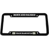 imageSpeedy Pros Born and Raised Virgin Island Style Zinc Metal License Plate Frame Car Auto Tag Holder  Black 4 Holes