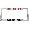 imageSpeedy Pros Custom Text Personlized AntiguaBarbuda Country Flag Zinc Metal License Plate Frame Car Auto Tag Holder  Chrome 4 Holes