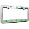 imageSpeedy Pros Metal License Plate Frame Shamrock Green Irish Ireland Metal Tag Holder Car Accessories Black 2 Holes 1 FrameChrome 2 Holes