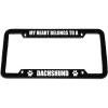 imageSpeedy Pros My Heart Belongs to A Dachshund Zinc Metal License Plate Frame Car Auto Tag Holder  Black 4 Holes