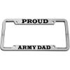 imageSpeedy Pros Proud Army Dad Zinc Metal License Plate Frame Car Auto Tag Holder  Chrome 4 Holes