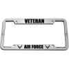imageSpeedy Pros Veteran Air Force Zinc Metal License Plate Frame Car Auto Tag Holder Chrome 4 Holes