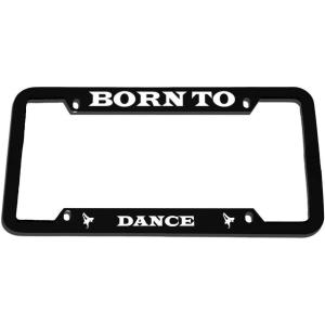 imageSpeedy Pros Born to Dance Zinc Metal License Plate Frame Car Auto Tag Holder Black 4 Holes