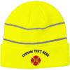 imageCustom Reflective Beanie Fd Fire Department Embroidery AcrylicNeon Yellow