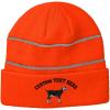 imageCustom Reflective Beanie Nubian Goat A Embroidery AcrylicNeon Orange