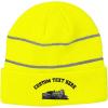 imageCustom Reflective Beanie Train D60 Embroidery AcrylicNeon Yellow