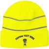 imageCustom Reflective Beanie Alien Baby Embroidery Acrylic High Visibility Running Gear Skull Cap for Men ampamp Women Neon Yellow Personalized Text Here