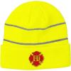 imageCustom Reflective Beanie Fd Fire Department Embroidery AcrylicNeon Yellow