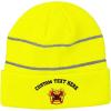 imageCustom Reflective Beanie Fire Fighter Rescue Logo Embroidery AcrylicNeon Yellow