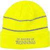 imageCustom Reflective Beanie Id Rather Be Running Embroidery Acrylic High Visibility Running Gear Skull Cap for Men ampamp Women Neon Yellow Design Only