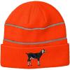imageCustom Reflective Beanie Nubian Goat A Embroidery AcrylicNeon Orange
