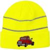 imageCustom Reflective Beanie Snub Nose Tow Truck Embroidery AcrylicNeon Yellow