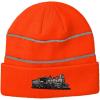 imageCustom Reflective Beanie Train D60 Embroidery AcrylicNeon Orange