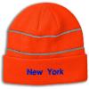 imageReflective Beanie for Men ampamp Women New York Empire State Proud Acrylic 1 SizeNeon Orange