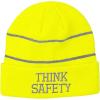 imageReflective Beanie for Men ampamp Women Think Safety B Embroidery Acrylic 1 SizeNeon Yellow