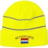 imageSpeedy Pros Reflective Beanie for Men ampamp Women Netherlands Flag Embroidery Acrylic 1 SizeNeon Yellow