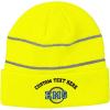 imageCustom Reflective Beanie EMS Paramedic Bike Patrol Embroidery AcrylicNeon Yellow