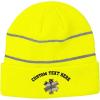 imageCustom Reflective Beanie Paramedic EMT Embroidery AcrylicNeon Yellow