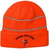 imageCustom Reflective Beanie Track Runner Embroidery AcrylicNeon Orange