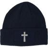 imageCustom Patch Beanie Cone Cross White Embroidery Skull Cap Hats for Men ampamp WomenNavy
