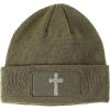 imageCustom Patch Beanie Cone Cross White Embroidery Skull Cap Hats for Men ampamp WomenOlive Green