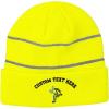 imageCustom Reflective Beanie Track Runner Embroidery AcrylicNeon Yellow