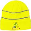 imageCustom Reflective Beanie Triathlon Logo Embroidery Acrylic High Visibility Running Gear Skull Cap for Men ampamp Women Neon Yellow Design Only