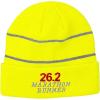 imageReflective Beanie for Men ampamp Women 262 Marathon Runner Run Embroidery 1 SizeNeon Yellow