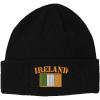 imageSpeedy Pros Patch Beanie for Men ampamp Women Ireland Flag Embroidery Skull Cap Hats 1 SizeBlack