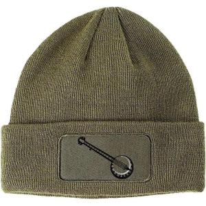 imageCustom Patch Beanie Music Instrument Banjo Embroidery AcrylicOlive Green