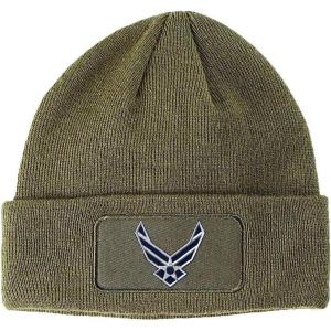 imageSpeedy Pros Patch Beanie Air Force Emblem Embroidery Skull Cap Hats for Men ampamp WomenOlive Green