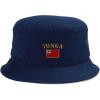 imageSpeedy Pros Bucket Apparel Hat Tonga Flag Embroidery Cotton Hats for Men ampamp WomenNavy
