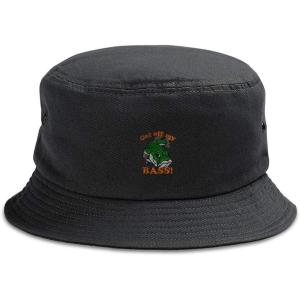 imageBucket Apparel Hat Fish Get Off My Bass Embroidery Cotton Hats for Men ampamp WomenBlack