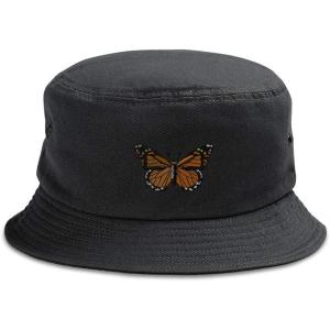 imageCustom Bucket Apparel Hat Monarch Butterfly Embroidery Hats for Men ampamp WomenBlack Design Only