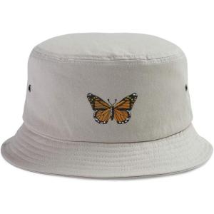 imageCustom Bucket Apparel Hat Monarch Butterfly Embroidery Hats for Men ampamp WomenKhaki Design Only