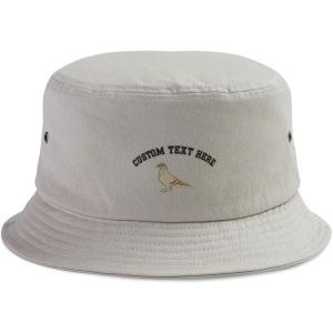 imageCustom Bucket Apparel Hat Pigeon A Embroidery Cotton Hats for Men ampamp WomenKhaki Personalized Text Here