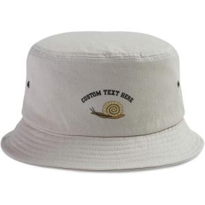 imageCustom Bucket Apparel Hat Snail B Embroidery Cotton Hats for Men ampamp WomenKhaki Personalized Text Here